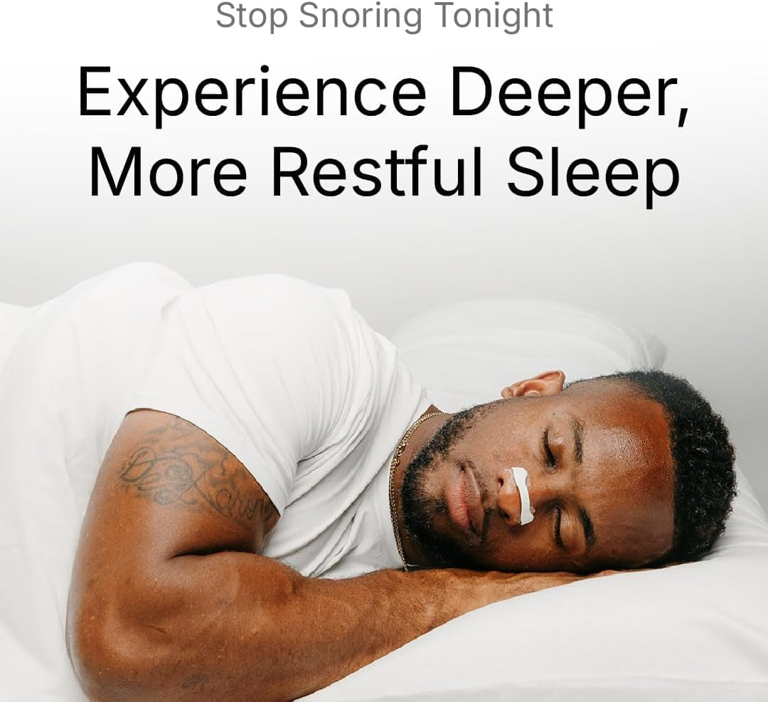 60-Day Count Skin Safe Anti-Snoring Devices, Sleep Nasal Strips Refill Pack,Nose Tape for Sleeping,Reduce Snoring, Extra Strength Snore Stopper,Improve Sleep Quality Snoring（Round Type） image number 2