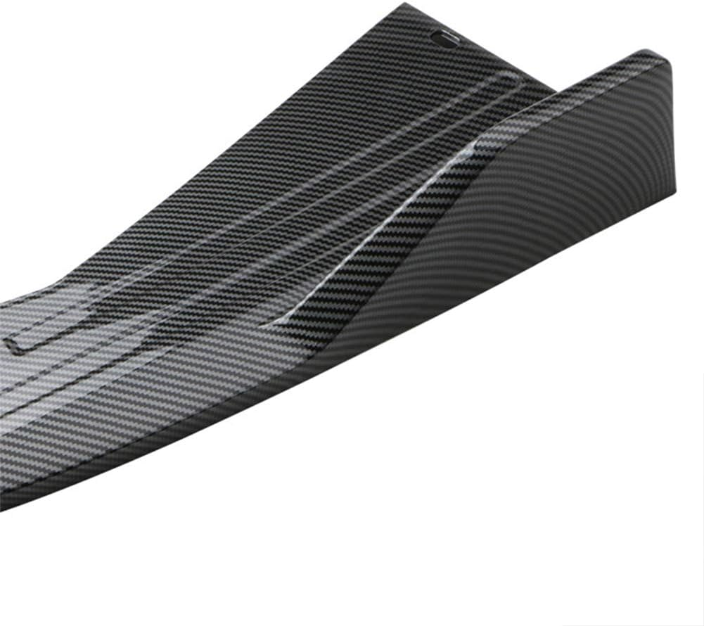 Idain 2PCS Universal Rear Bumper Lip Diffuser Splitter Canard Protector Front Bumper Lip Body Kit Front Bumper Side Skirt Spoiler Splitter (Carbon Fiber) - Carbon Fiber image number 4