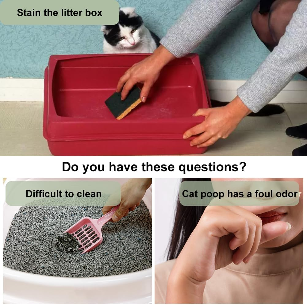 Cat Litter Tray Bag Cat Litter Bag Overlaid Filter Bags for Cat Litter Tray with Carry Handle Cat Litter Tray for Changing Cat Litter Tray for Cat Litter Tray image number 1