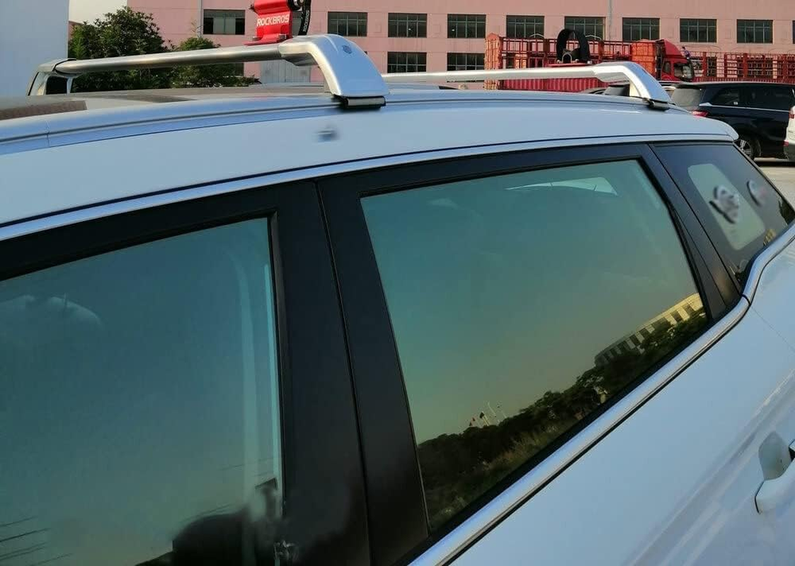 Cross Bars Lockable Fits for BYD Seal U Sealion 6 2024 2025 with Flush Side Rails Roof Rack Cargo Luggage Carrier, Silver - Black image number 7