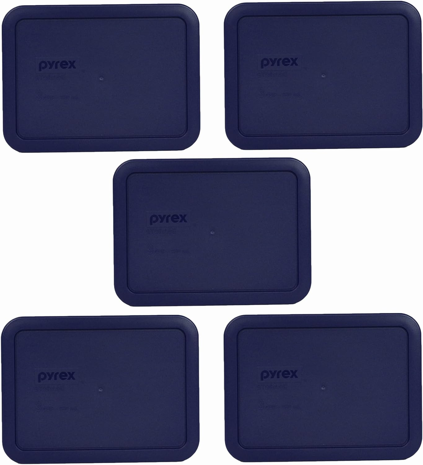 Pyrex 7210-PC 1113816 3 Cup Blue Lid (2-Pack) - 3, R.Blue image number 6