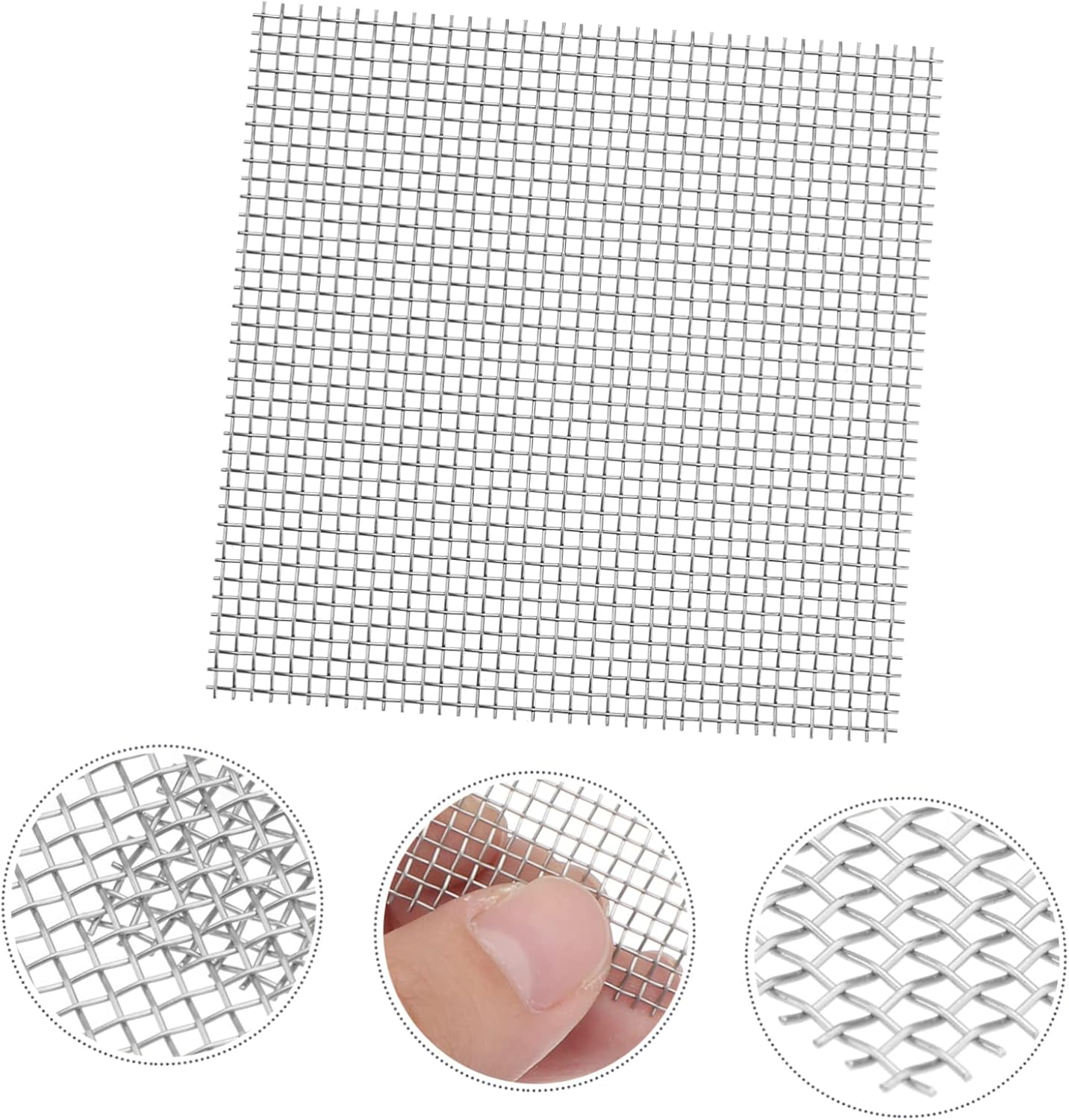 Mobestech 8Pcs Stainless Steel Wire Mesh Pad Grass Plant Fixed Net Moss Met Aquarium Fixed Mesh Pad Aquatic Plants Meet image number 1