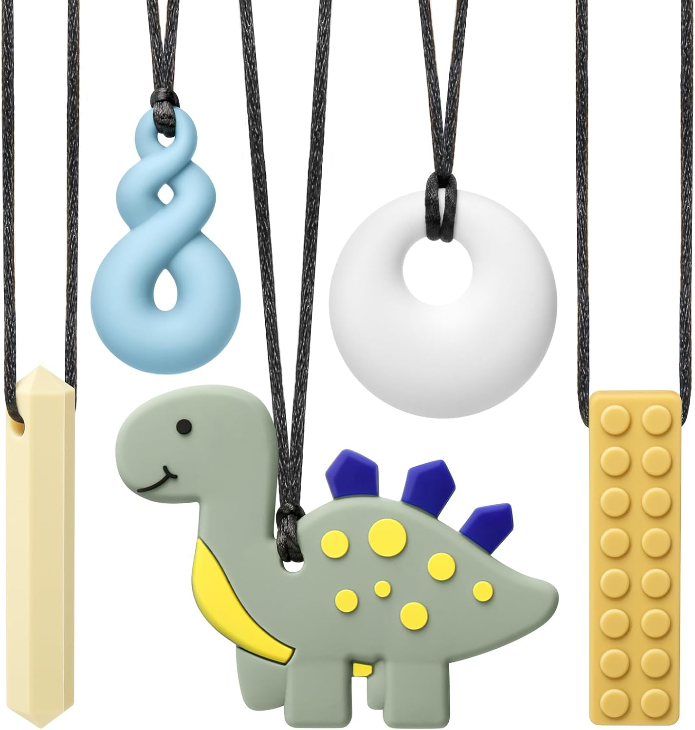 Chew Necklaces for Sensory Kids, Chew Necklaces for Sensory Children Boys Girls, Oral Motor Therapy Sensory Toys