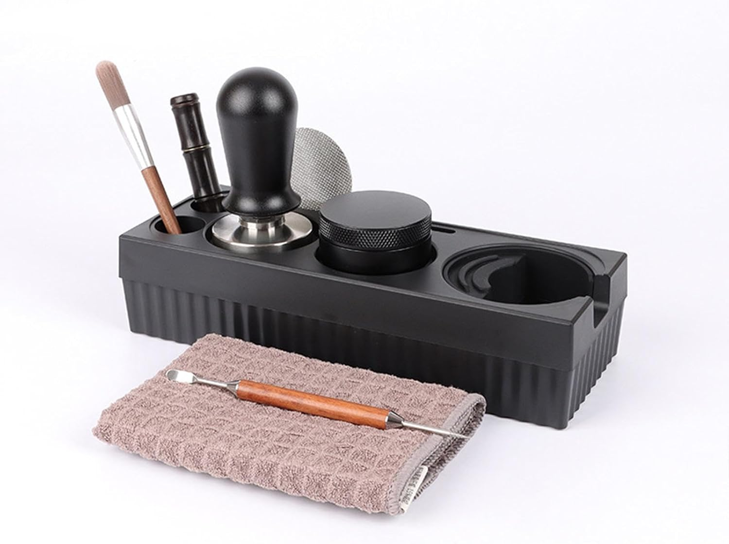 Weilaikeqi Coffee Tamper Holder Espresso Tamping Station Universal Equipment Storage Rack Espresso Tamper Stand for Tea Shop Counters