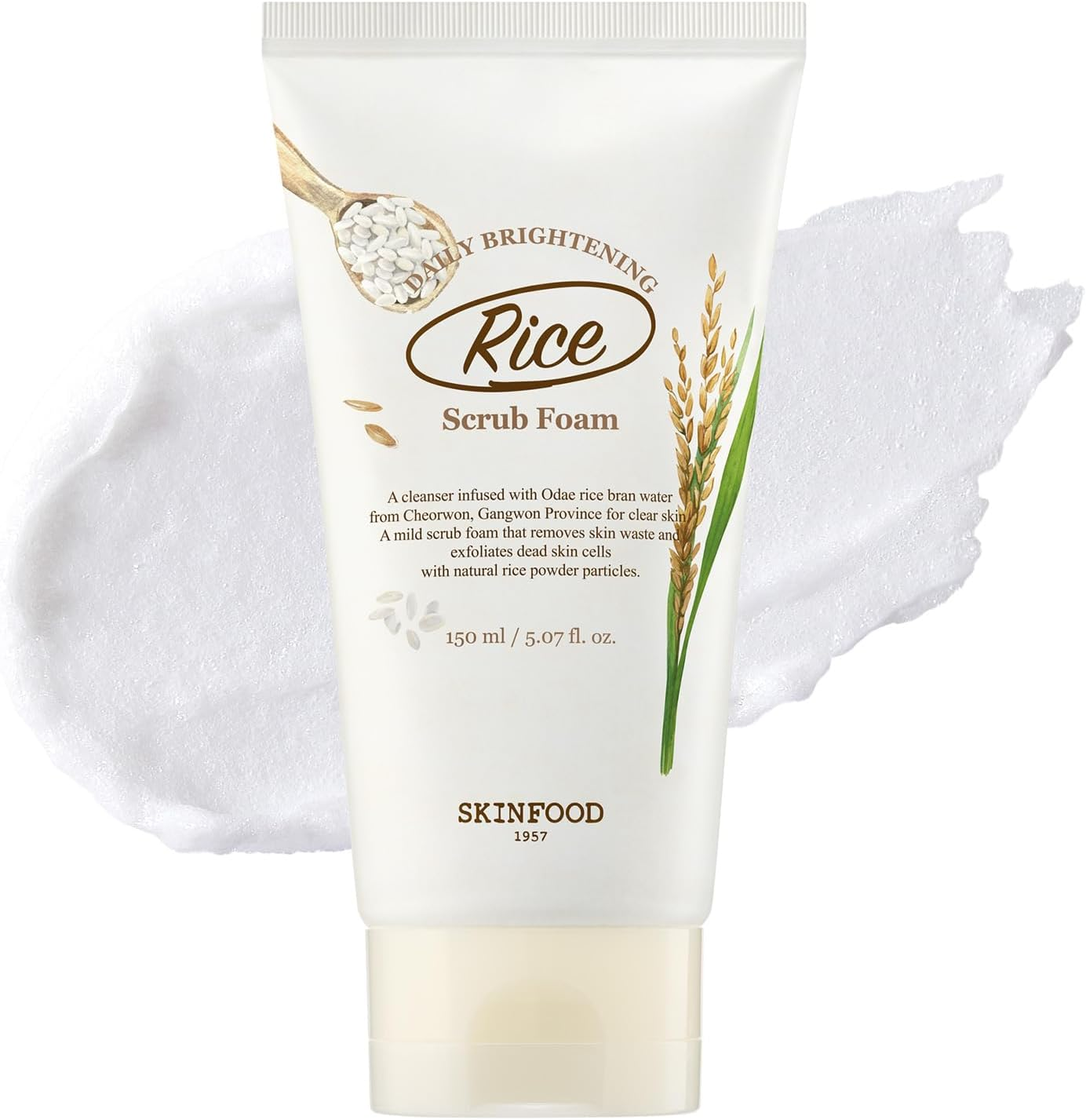 Skinfood, Rice Brightening Scrub Foam, 150Ml image number 1
