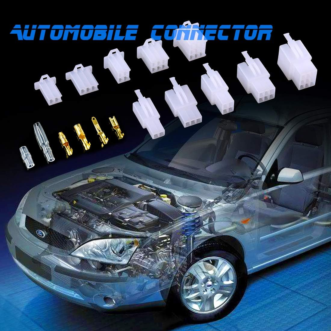 690PCS Automotive Electrical Wire Connectors Kit 2.8Mm 2 3 4 6 9 Pin Automotive Electrical Wire Male Female Socket Plug and Pin Header Crimp Wire Terminals Connector Assortment Kit O-P-029-Kit image number 3