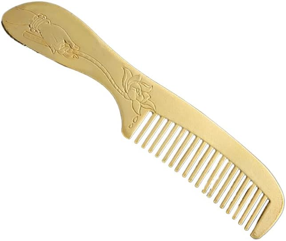 ARFUKA Hair Comb Hair Dressing Comb Brass Detangling Hair Comb No Handle Detangler Comb Styling Shampoo Comb image number 4