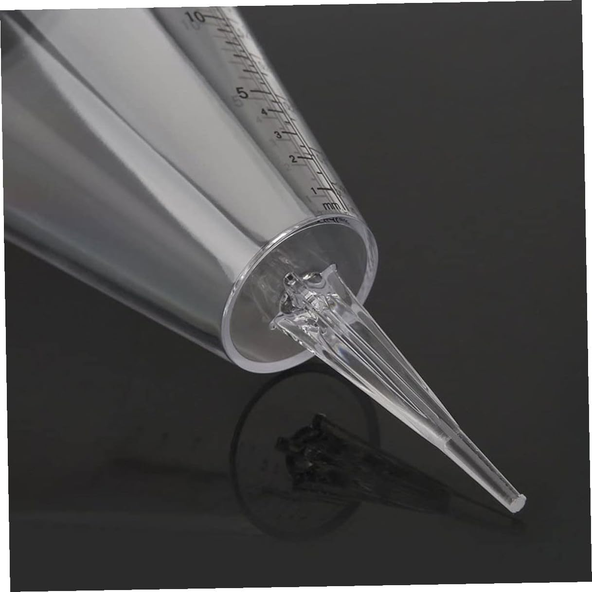 2Pcs Transparent Cone Shaped Rain Gauge with Spike Outdoor Rainfall Plastic Measuring Cup for Garden Lawn Accurate Measurement image number 4