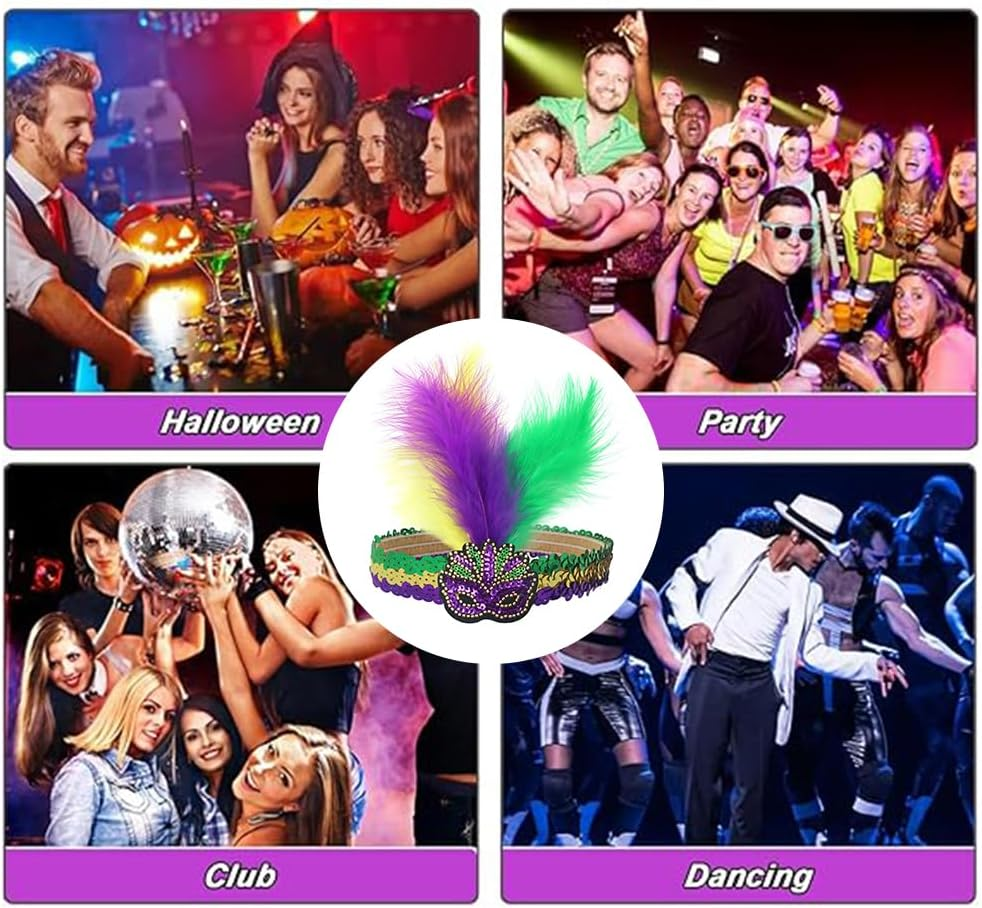 Carnival Headpiece, Colourful Feather Hair Bands, Feather Headband, Wedding Headpiece, Women'S Parrot Costume, Colourful Feathers Fascinator image number 4