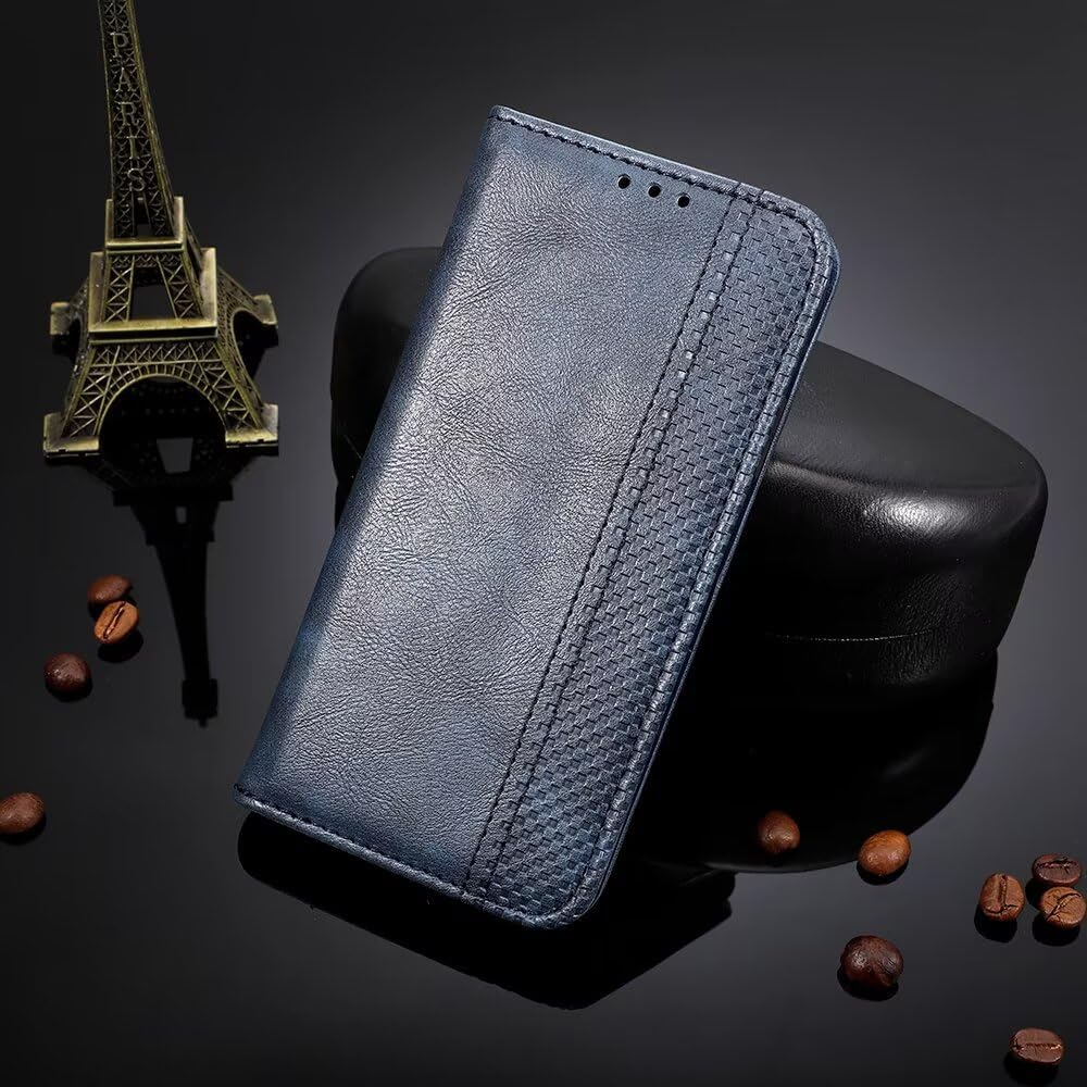 COMAKU Nothing Phone 3A Case, Wallet Mobile Phone Case with Built-In Card Slots - Blue - Blue image number 3