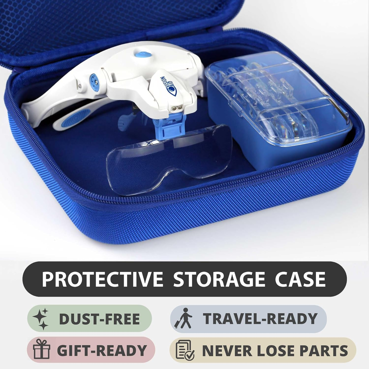 Expert Edition Magnifying Glasses with USB Rechargeable LED Light and Storage Case Hands Free Head Magnifier for Hobby Painting Close Work image number 5