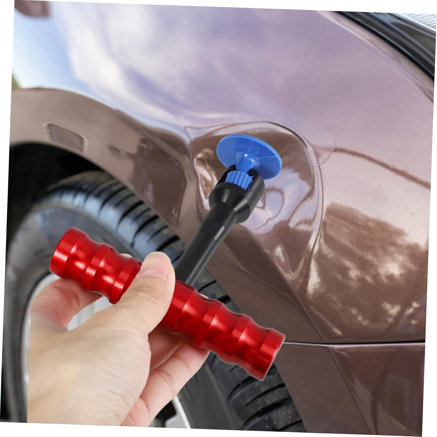 GETAJGHSD T-Handle Dent Puller Kit with 18Pcs Tabs Body Dent Remover Tool Set Automotive Body Repair Equipment image number 6