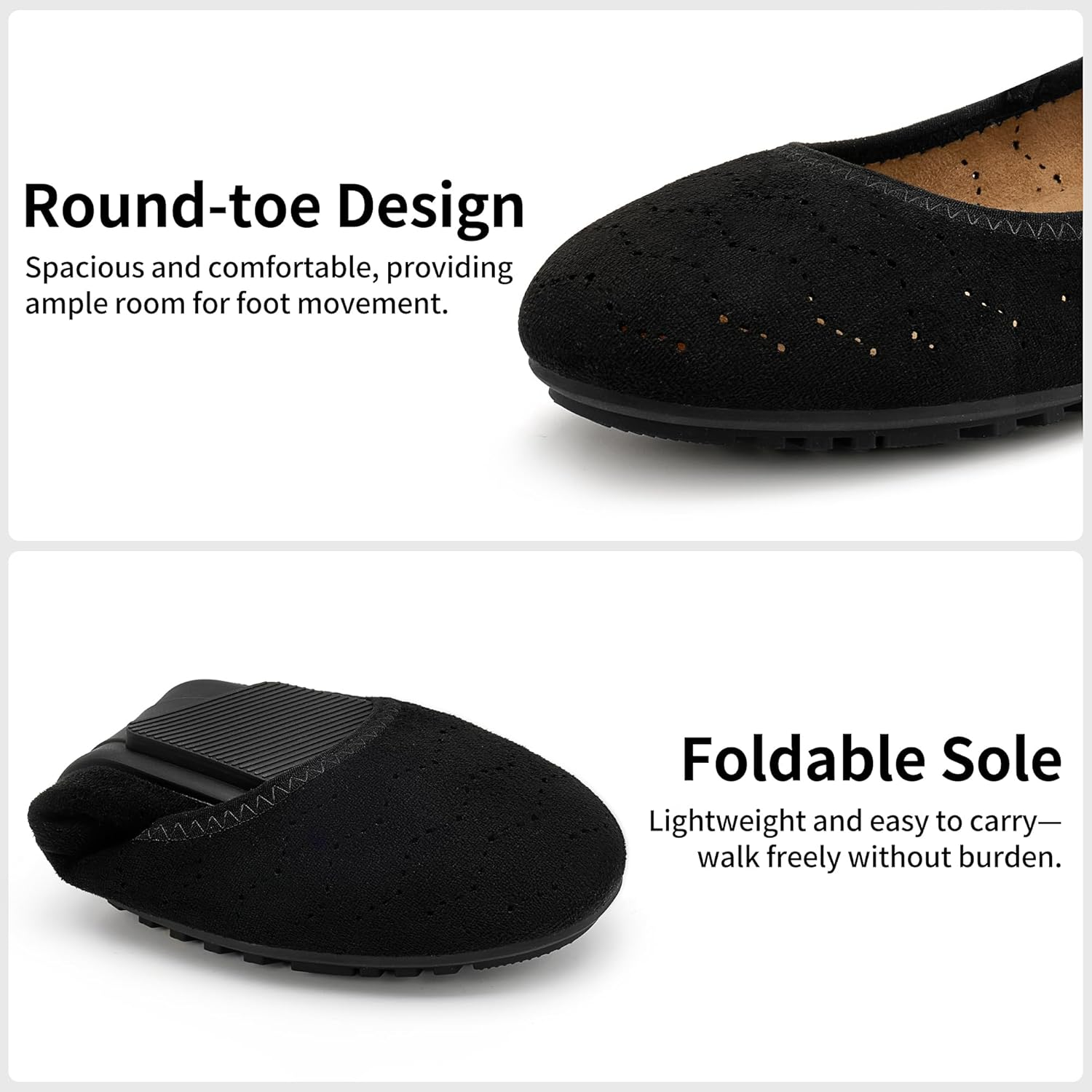 Alicegana Ballet Flats for Women Dressy: round Toe Slip on Suede Comfortable Women Shoes Casual Work Walking Loafers 2025 image number 1