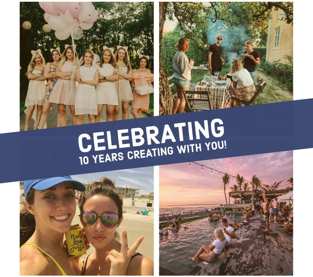 Tahoebay Can Sleeves for Standard 12 Ounce Cans Blank Poly Foam Beer Coolers 12Oz Coral - Raspberry image number 6