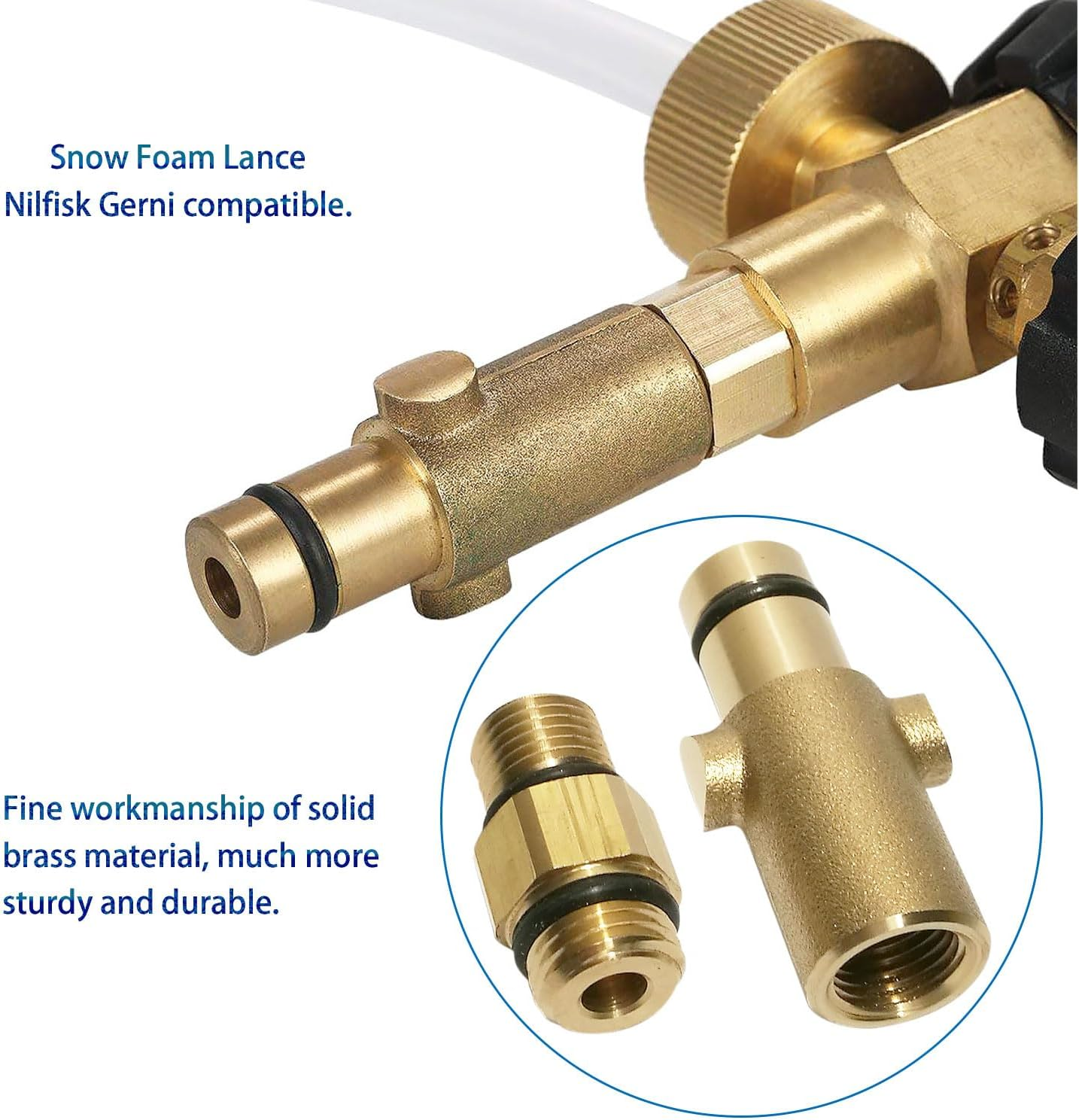 Rediboom Adjustable Snow Foam Lance for Nilfisk Gerni High Pressure Washers Foam Cannon Soap Dispenser Nozzle image number 6