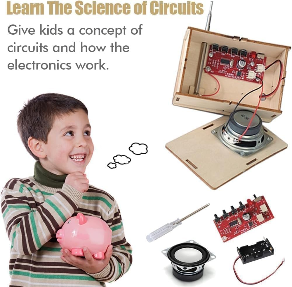 Science Kits for Kids Age 8-12 12-14, STEM Kits for Kids Age 8-10, STEM Toys Build Your Own FM Radio Kit, DIY Electronic Snap Circuits Projects Gifts for Teen Girls Boys 9 11 13 15 16+ image number 4