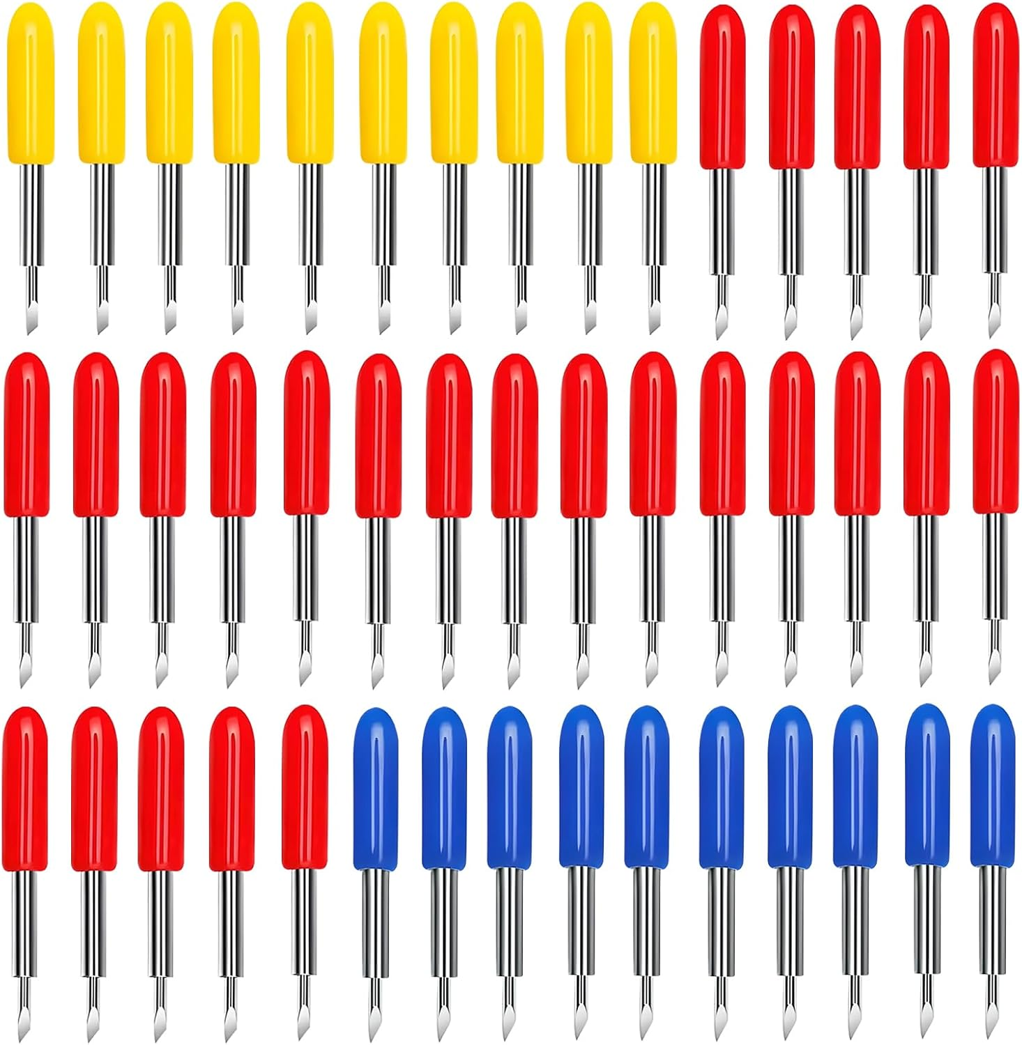 40 Pcs Replacement Blades for Cutting Machines - Compatible with Explore Air 2/Air 3/Maker Series - Includes 10 Fine-Point, 20 Standard and 10 Deep-Cut Blades for All Crafting Materials image number 4