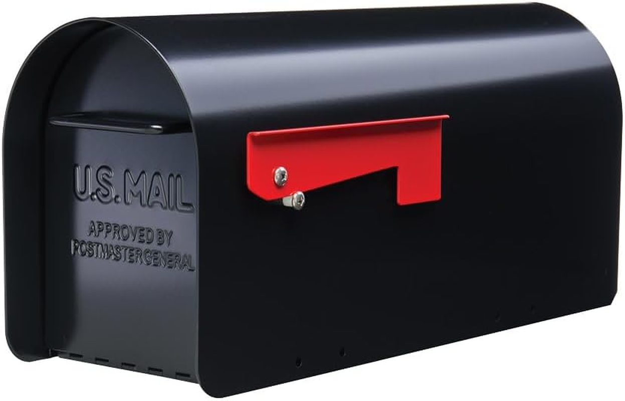 Architectural Mailboxes Ironside Galvanized Steel Post Mount Mailbox, Compatibility Code A, MB801BAM, Black, Large Capacity image number 3