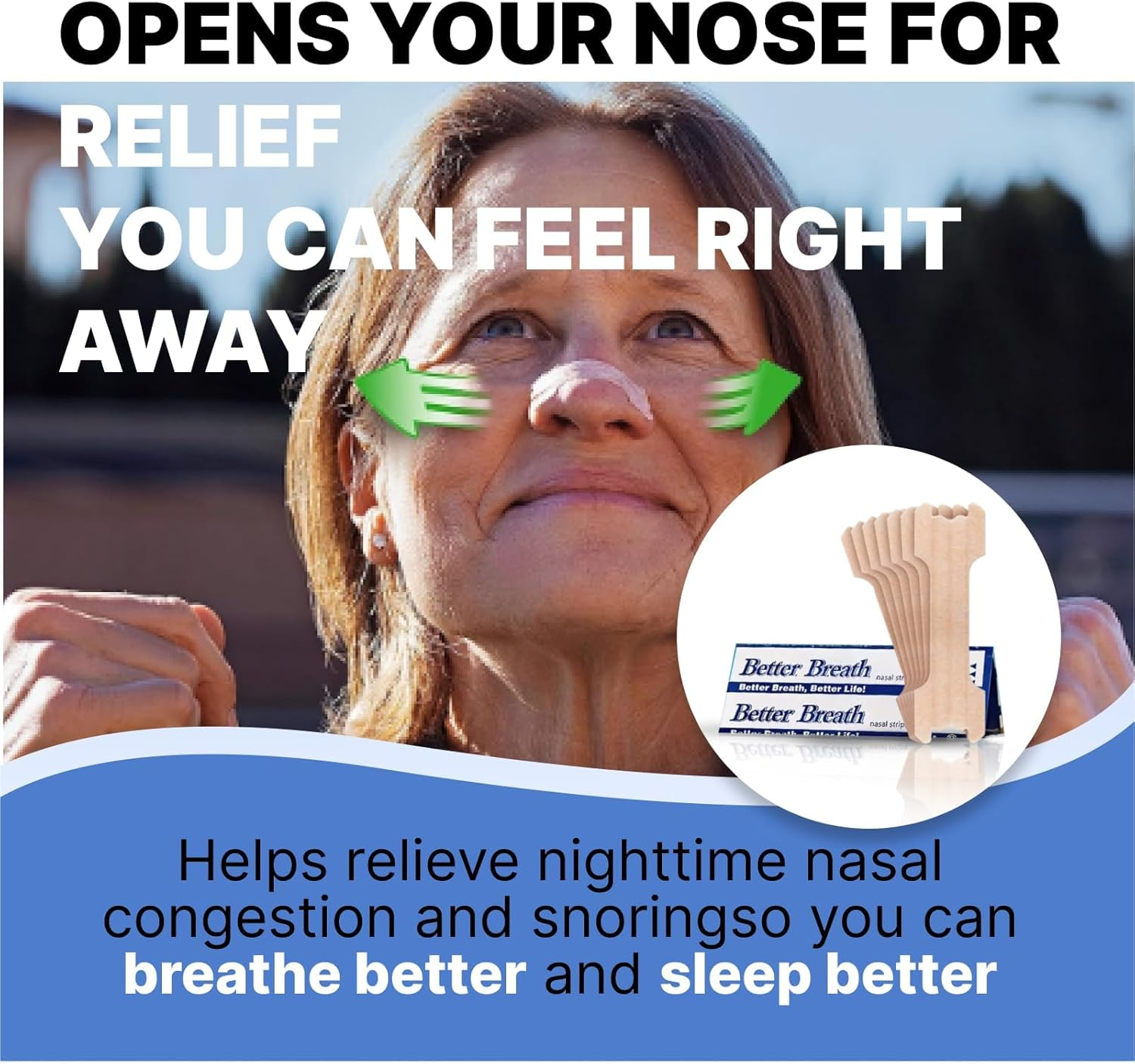 30 Pack Breathe Right Nasal Strips, Nose Strips for Sleeping, Snoring Relief, and Better Nose Breathing, Effective Nose Tape for Sleeping, Reducing Snoring, and Improving Sleep Quality image number 5