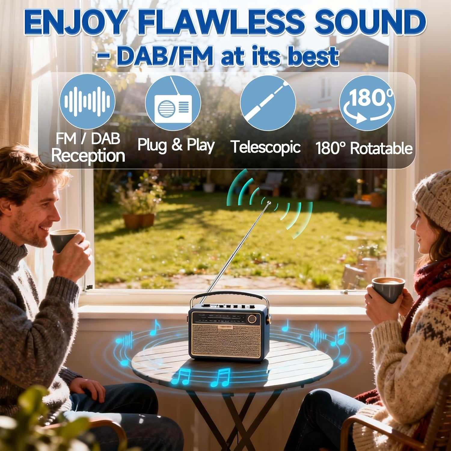 Bingfu 6 Sections Telescopic 65Cm AM FM Antenna Portable Radio Antenna Replacement (2-Pack) Compatible with Indoor Portable Radio Home Stereo Receiver AV Audio Video Home Theater Receiver TV Tuner image number 4