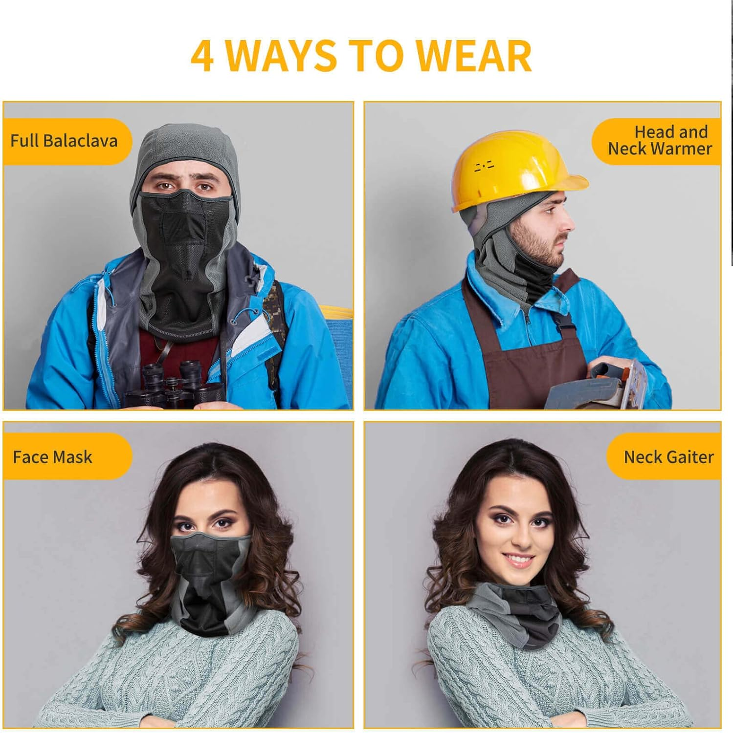 Balaclava Ski Mask Thermal Motorcycle Accessories Face Neck Warmer Cover Snow Gear image number 2