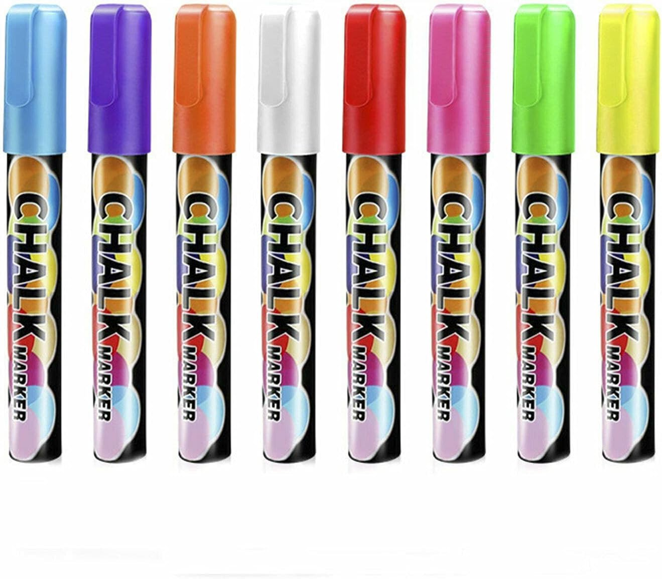 8Pcs 3/6/15Mm Liquid Chalk Marker Pens LED Writing Board Glass Art Pen Window (6) image number 4