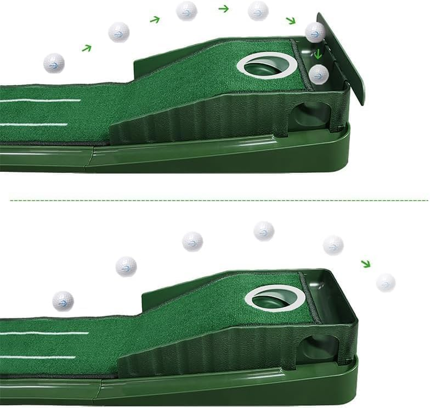 Golf Putting Mat,Golf Practice Mat Indoors with Alignment Guides,Green Set Putting Mat with Auto Ball Return,Perfect for Office,Home or Patio Practice,Golf Gifts for Men Golf Lover image number 3