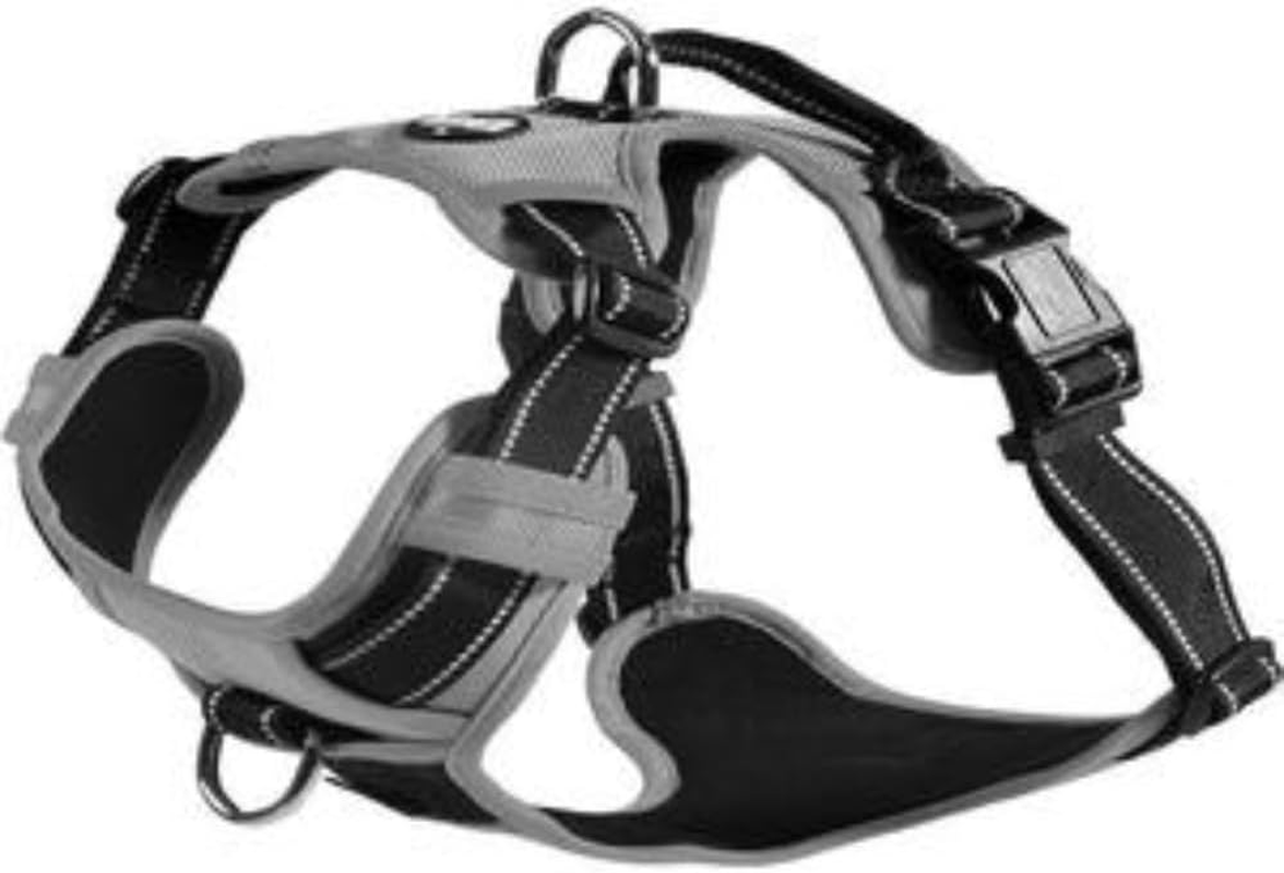 Bobby Rando Walk - Dog Harness, Nylon Dog Harness Medium Small Large Dog Harness, Safe, Comfortable, Reflective, Adjustable, Grey, M/40-63X2 CM