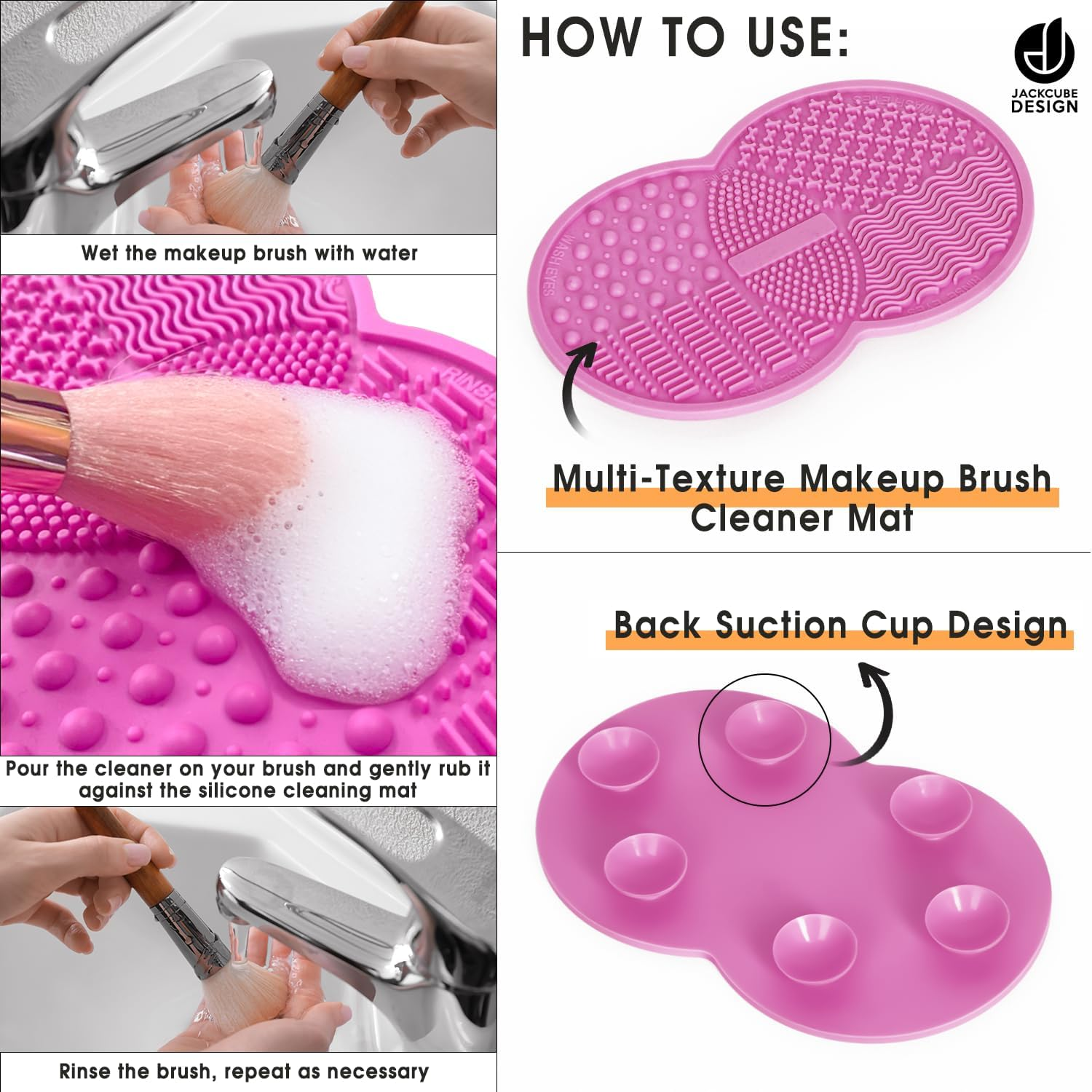 Jackcubedesign Bamboo Brush Makeup Cosmetic Air Drying Rack Tower Acrylic Folding Brushes Dryer Holder Display Organizer Tower Stand Support Tray(26 Holes 7.87 X 5.12 X 6.3 Inches) ? :MK288B image number 1