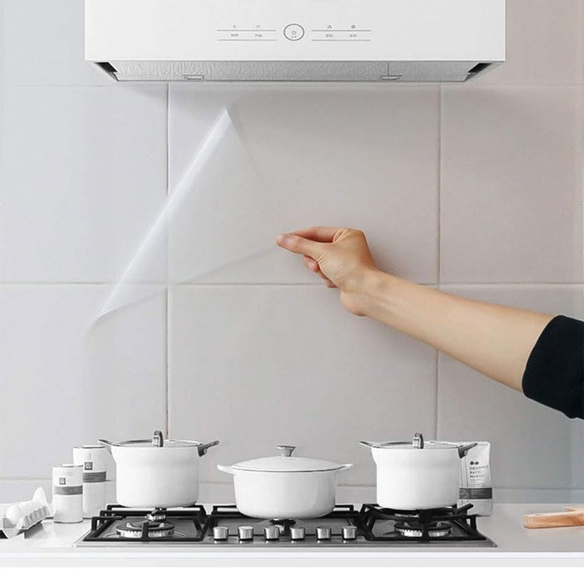 Kitchen Oil Splash Guard Wall Foil Protector Stove Cover Removable Baffle Screen image number 6