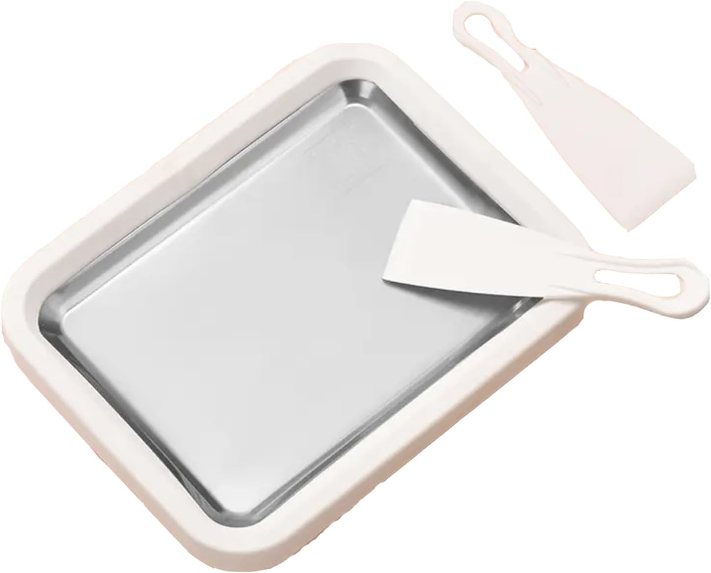 Ice Cream Maker, Ice Cream Plate with 2 Spatulas,Diy Rolled Ice Cream Maker, Home Use Non Electric Cold Plate 304 Stainless Steel Easy to Use Ice Cream Machine Make image number 5