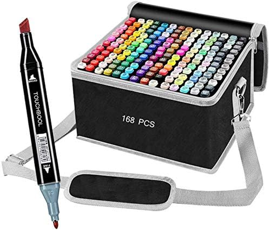 80 Color Alcohol Markers Pen Set for Drawing, Thebeautiful Artist Art Markers Permanent Dual Tip Drawing Markers Set, Sketch Color Illustration Highlighting for Kids Adult Markers(Black Shell)