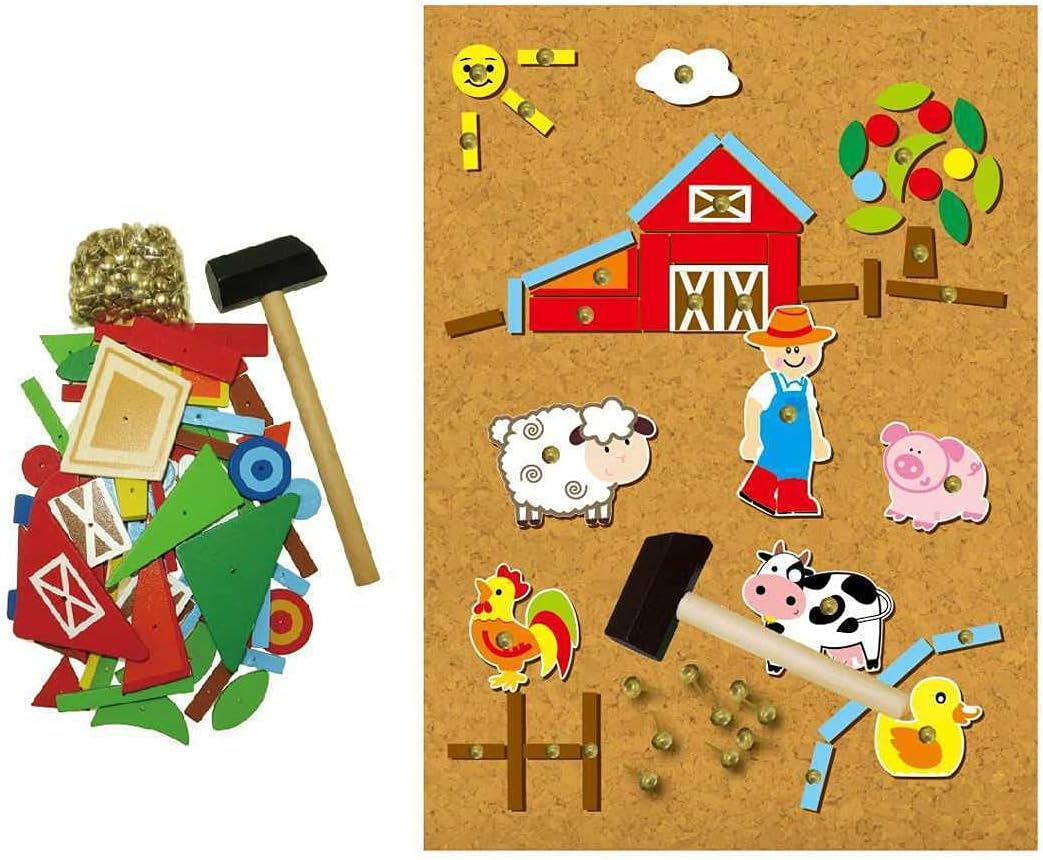 Toyslink Wooden Tap a Shape - Farm