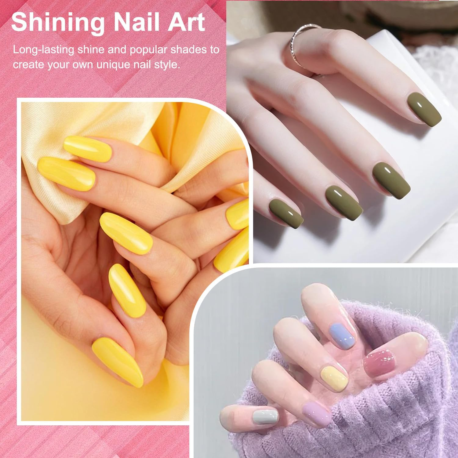 Necomi [52 PCS] Gel Nail Polish Set, 36 Colour Gel Nail Polish Kit with Base Coat Top Coat Glossy / Matte, All Seasons Nail Art Accessories, Surface Easy to Apply, Suitable for Ladies Gift Home DIY Gifts for Girl Mother image number 1