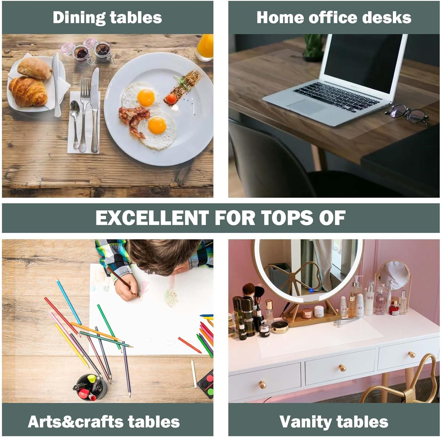 4Pcs Clear Contact Paper Roll, Clear Vinyl Adhesive Countertop Covering, Clear Contact Paper Peel and Stick Backsplash for Kitchen 42X100Cm, Clear Wall Protector Film, Oil Proof Wall Kitchen Stickers image number 6