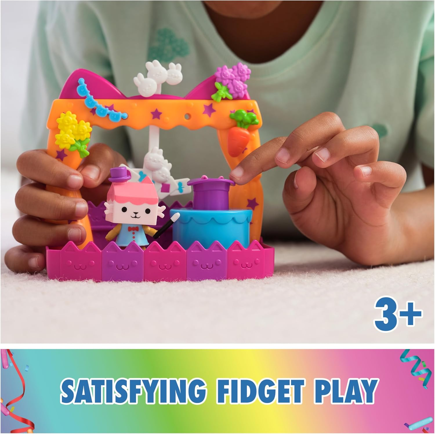 Gabby&rsquo;S Dollhouse, Baby Box Talent Show Balcony Playset, 8-Pcs with Toy Figures, Doll House Accessories & Sensory Play, Kids Toys for Girls & Boys 3+ image number 5