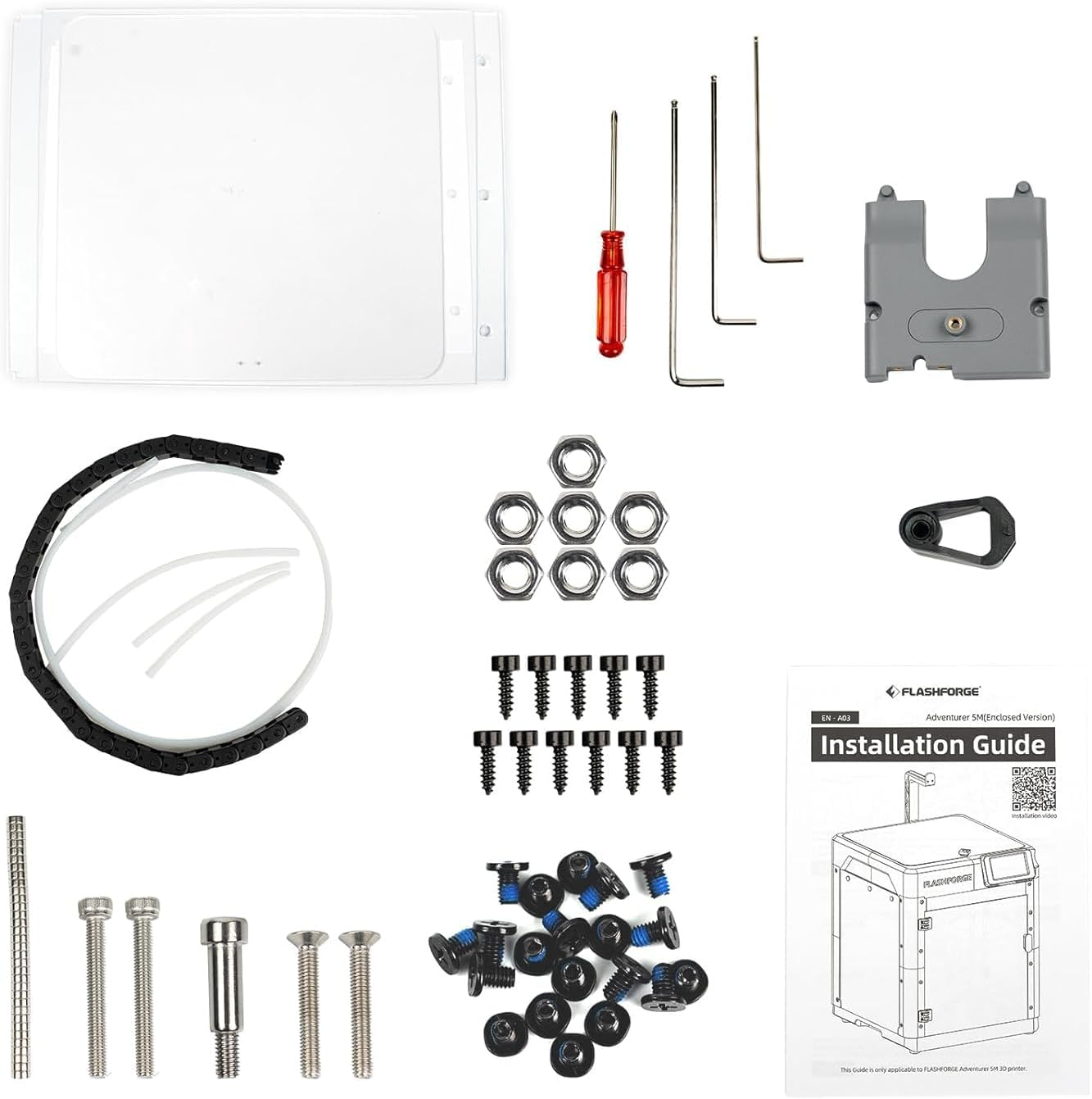 FLASHFORGE Adventurer 5M 3D Printer Enclosure Kit, DIY Design, Reduce Noise, Increase Safety and Odor Isolation, Supports Printing High Temperature Filaments, like ASA and PC