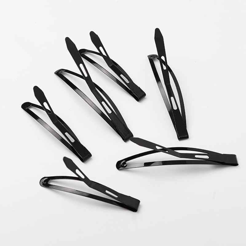 24Pcs Large Metal Snap Hair Clips for Women - 2.16 Inch Black No-Slip Clips for Long Hair, Makeup Styling image number 5