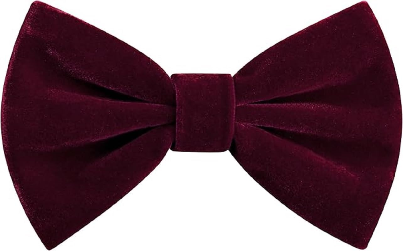 Velvet Bow Ties for Men Adjustable Pre-Tie Bowtie Tuxedo Bowties for Wedding image number 3