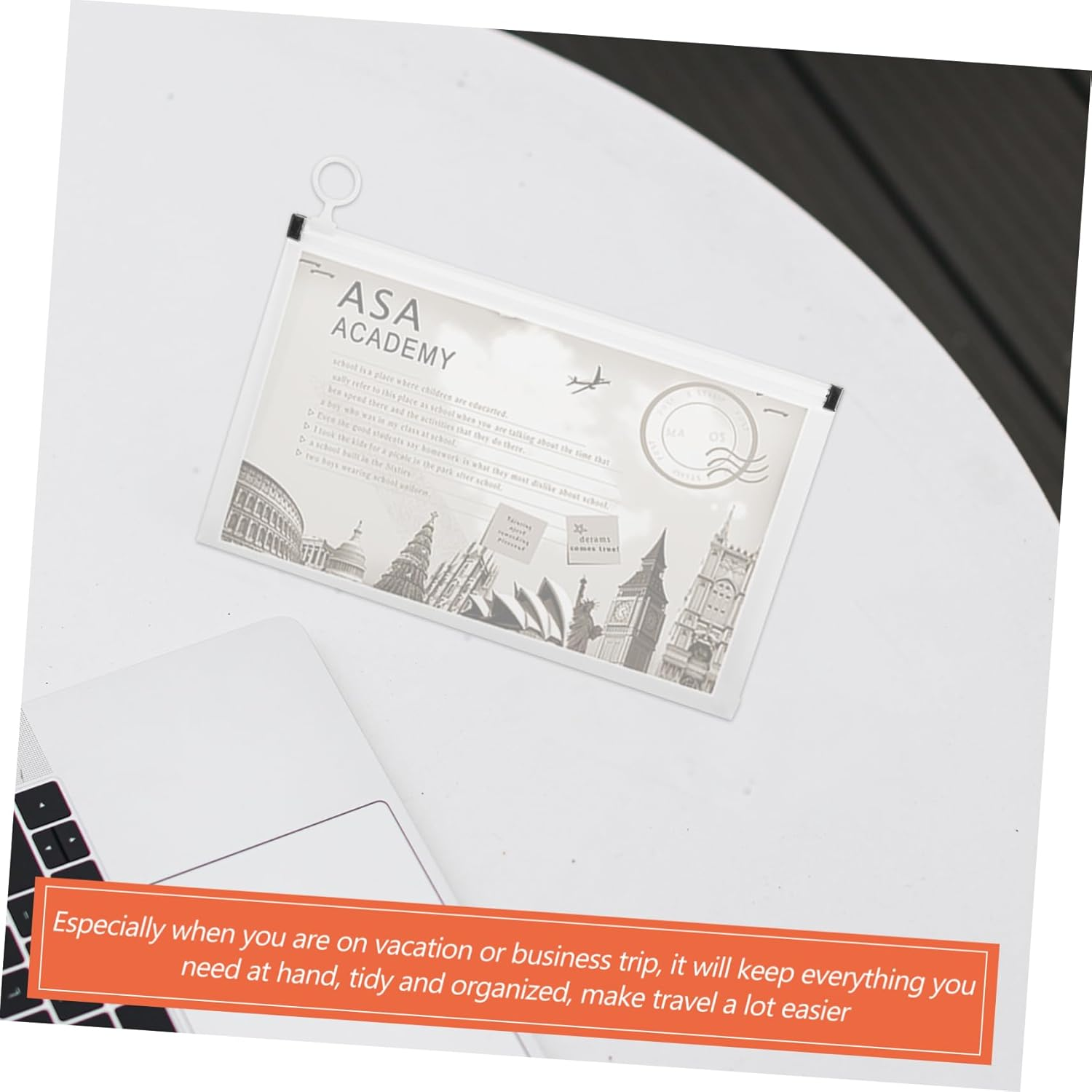 GARIOUANS Zipper File Storage Bags B5 Size Receipt Organizer Pouches with Zipper Money Bags for Cash Document Holder Set of 4 Frosted White Edge for Office and Travel image number 4