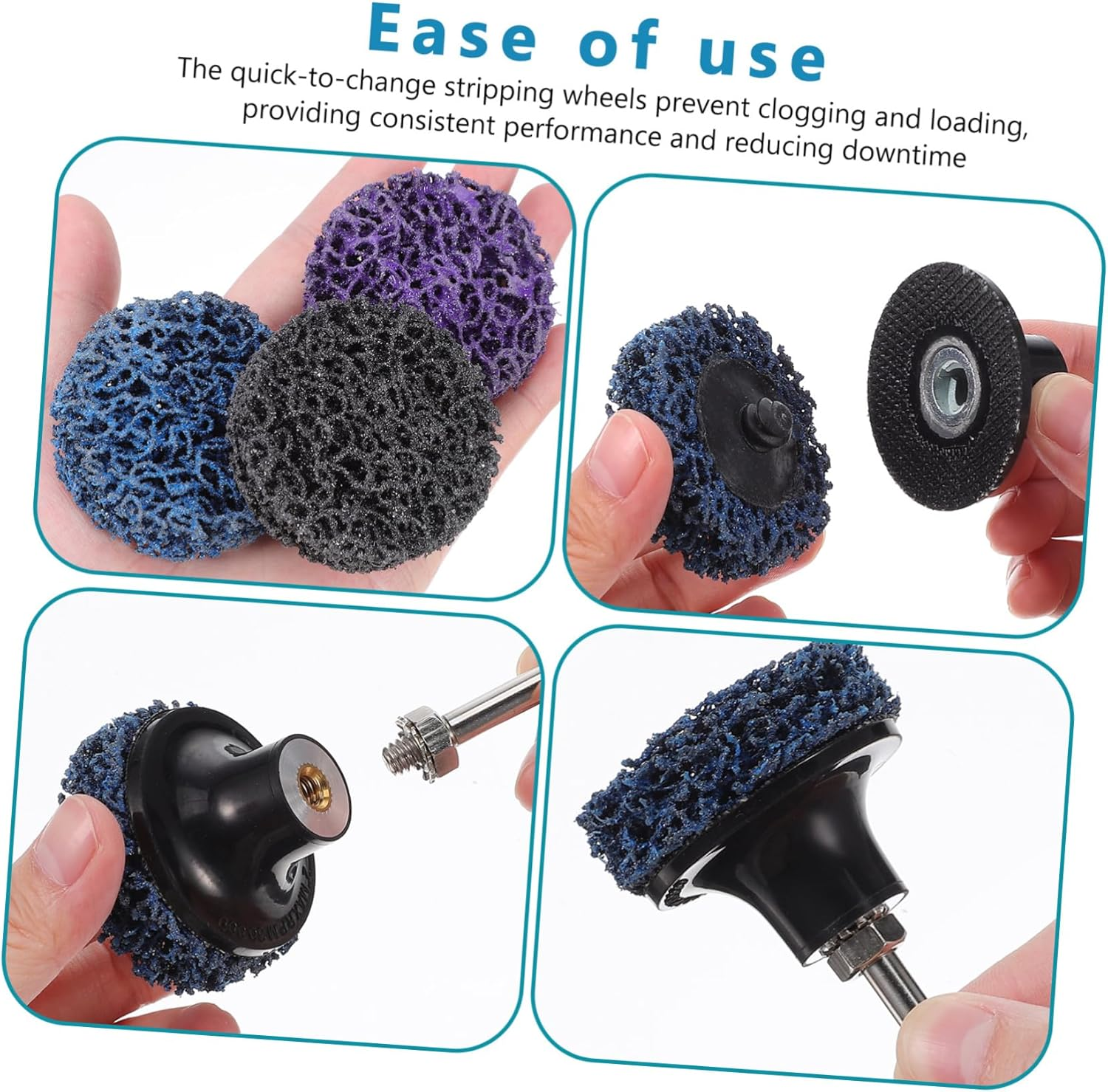 Angoily Strip Discs Grinding Wheels Paint Stripping Tool Stripping Wheel for Angle Grinder Automotive Paint Strip Discs Abrasive Grinding Accessories image number 4