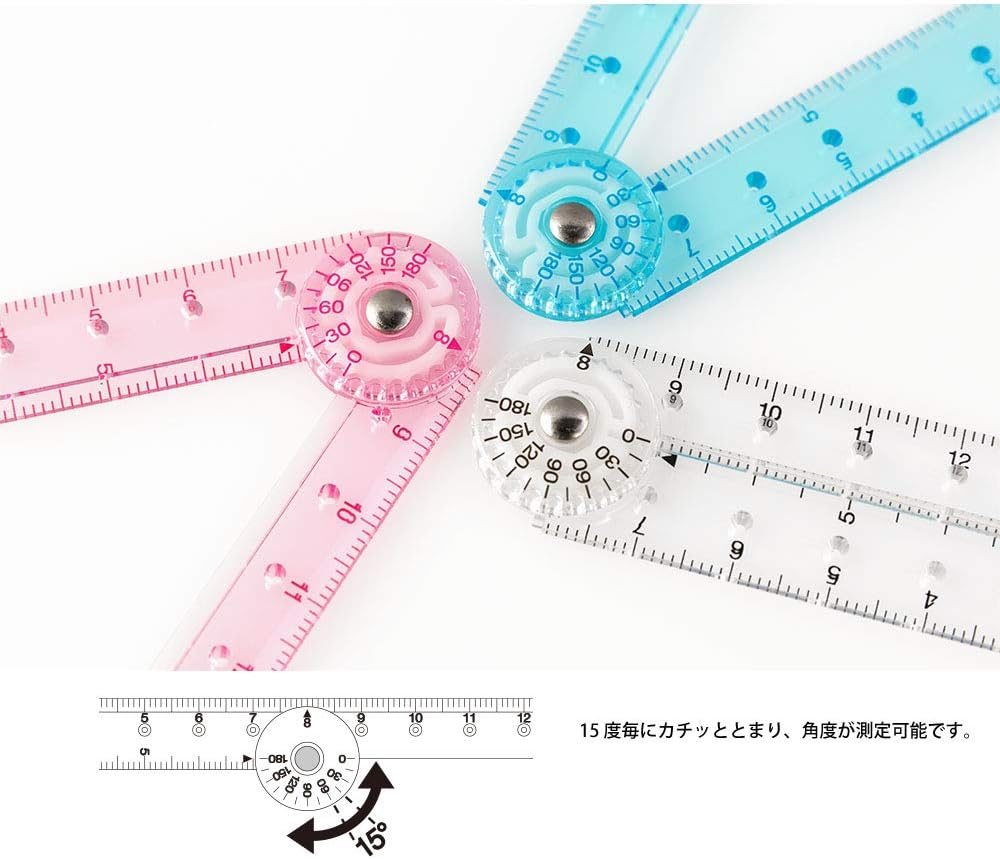 Midori 42263006 Ruler, Multi Ruler, 6.3 Inches (16 Cm), Transparent