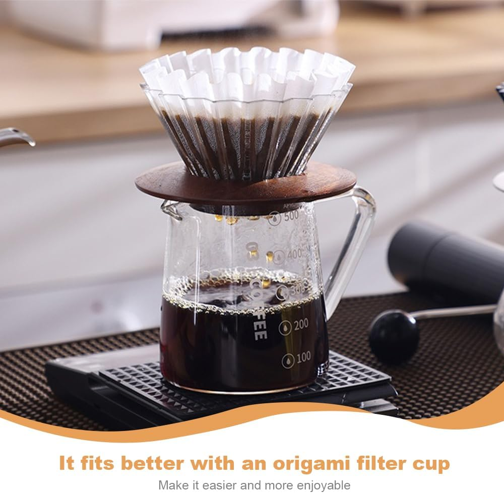 MTSDM Pour over Coffee Dripper, Reusable Portable Resin Coffee Filter with Origami Cone Design, Suitable for V60 Filter Paper, Smooth Drip Coffee Brewing Filter Cone Filter Holder for Camping, Office image number 6