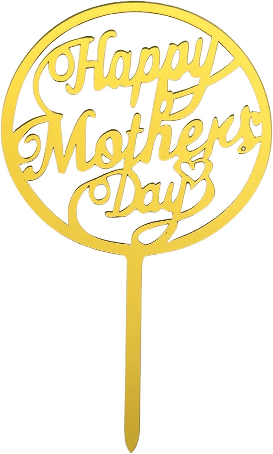 Mother'S Day Cake Topper, Mum, Acrylic Happy Mother'S Day Cupcake Topper for Birthday Mother'S Day Cake Party Decoration Supplies Gold Best Mum Ever Pink Rose (C - Pink Rose Gold) image number 1