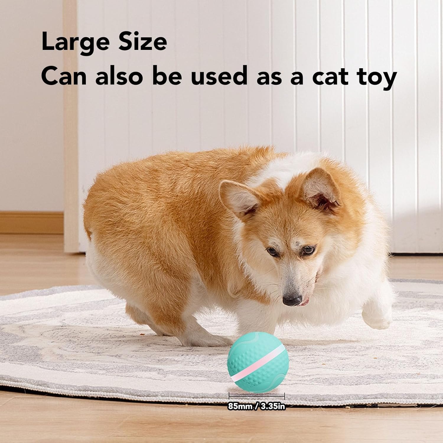 Smart Interactive Dog Ball Toy, Waterproof Motion Activated Automatic Rolling Ball Toy Pets Chew Toys, Electric Launcher Bouncing Busy Ball for Small Large Dog Pet image number 1