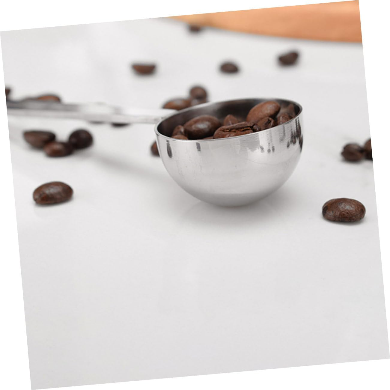 HOODANCOS 2Pcs Stainless Steel Coffee Measuring Spoons 15Ml Baking Scoops Small Measuring Spoons for Powder Tea Canisters
