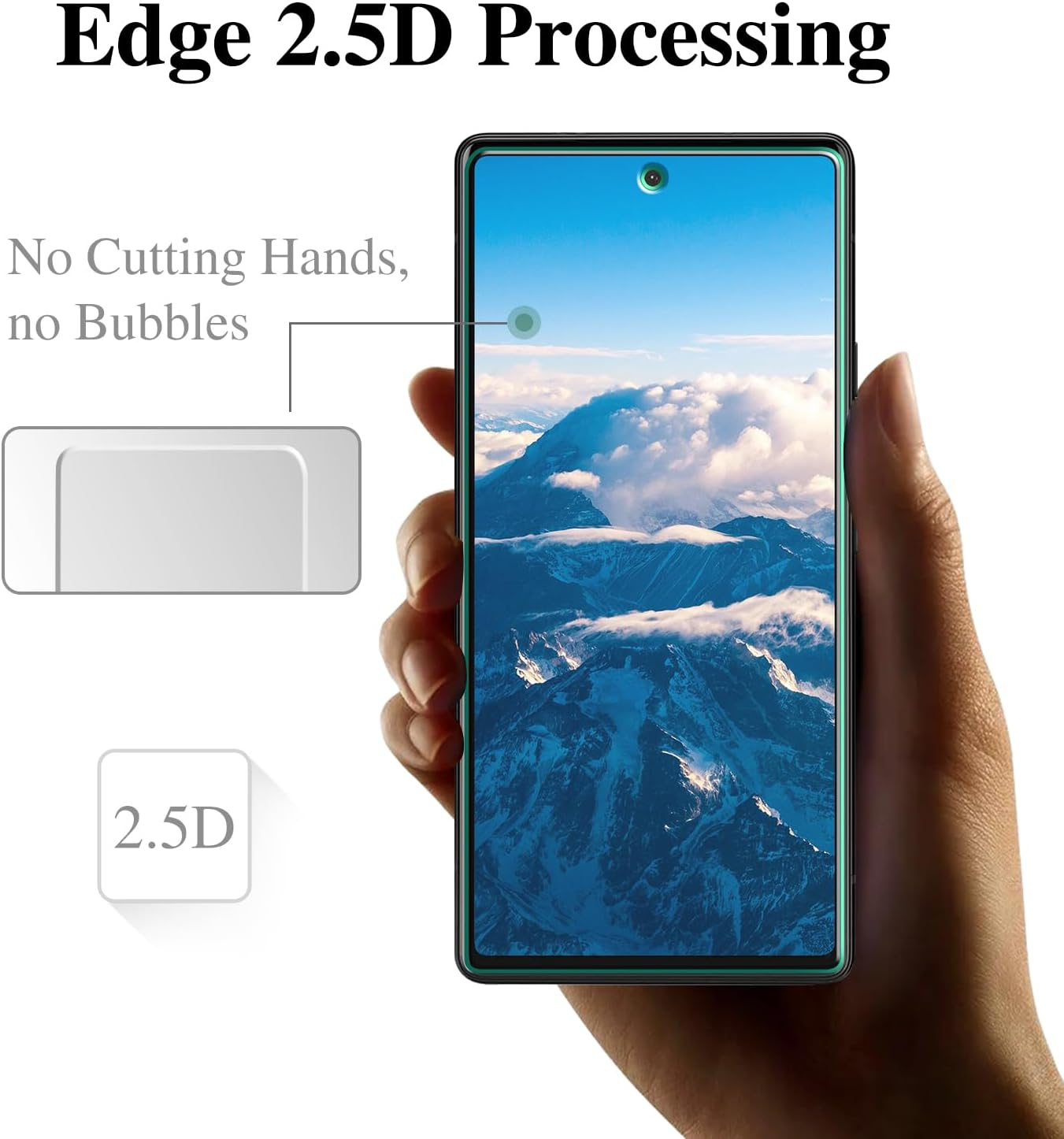 Pokolan 3 Pack Screen Protector for Google Pixel 7 Tempered Glass, 9H Hardness, Case Friendly, anti Scratch, Bubble Free, Easy to Install image number 4