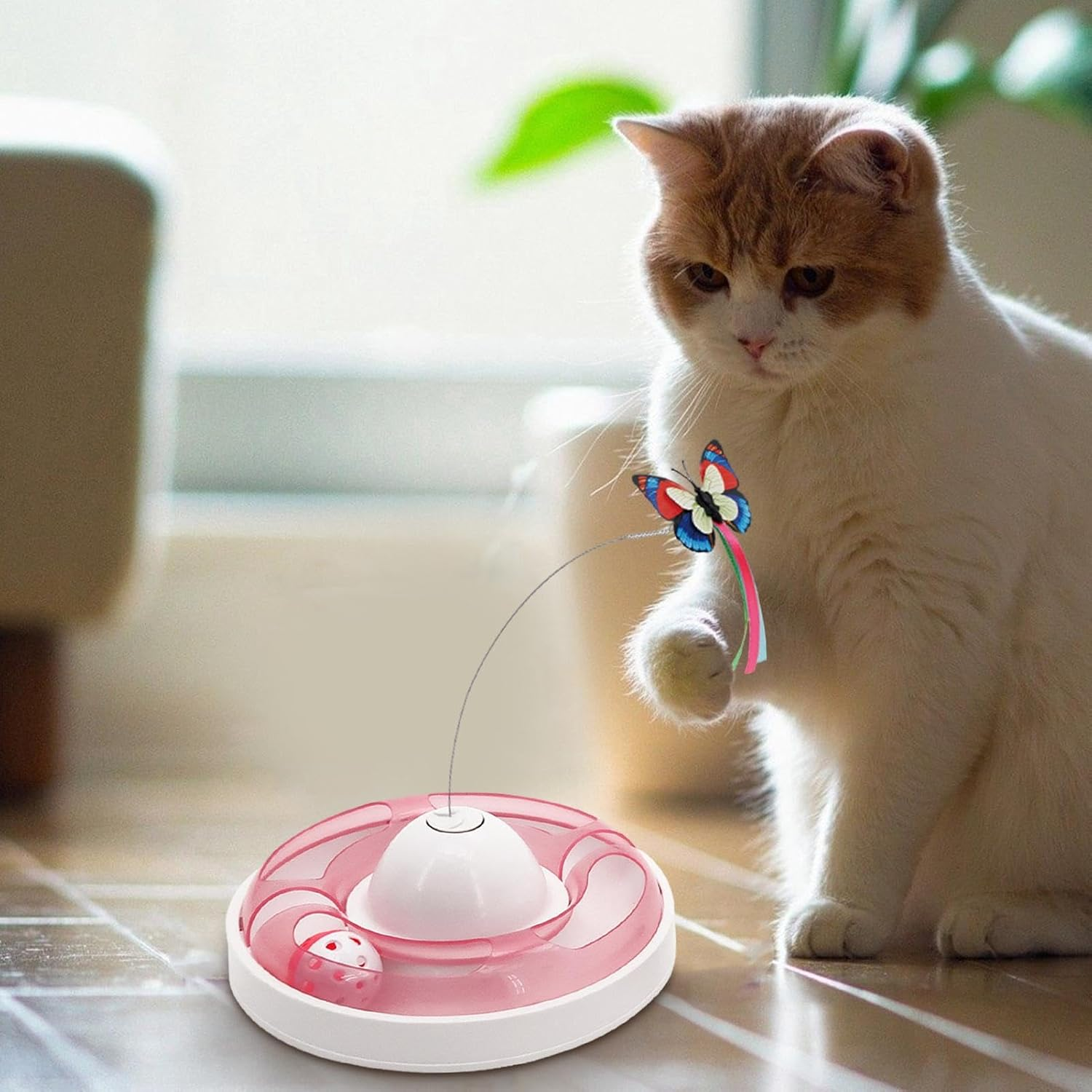 Cat Butterfly Toy - Safe Cat Interactive Toy Interactive Cat Toy,Automatic Kittens Toys, Cat Toys for Indoor Cats, Kitten image number 5