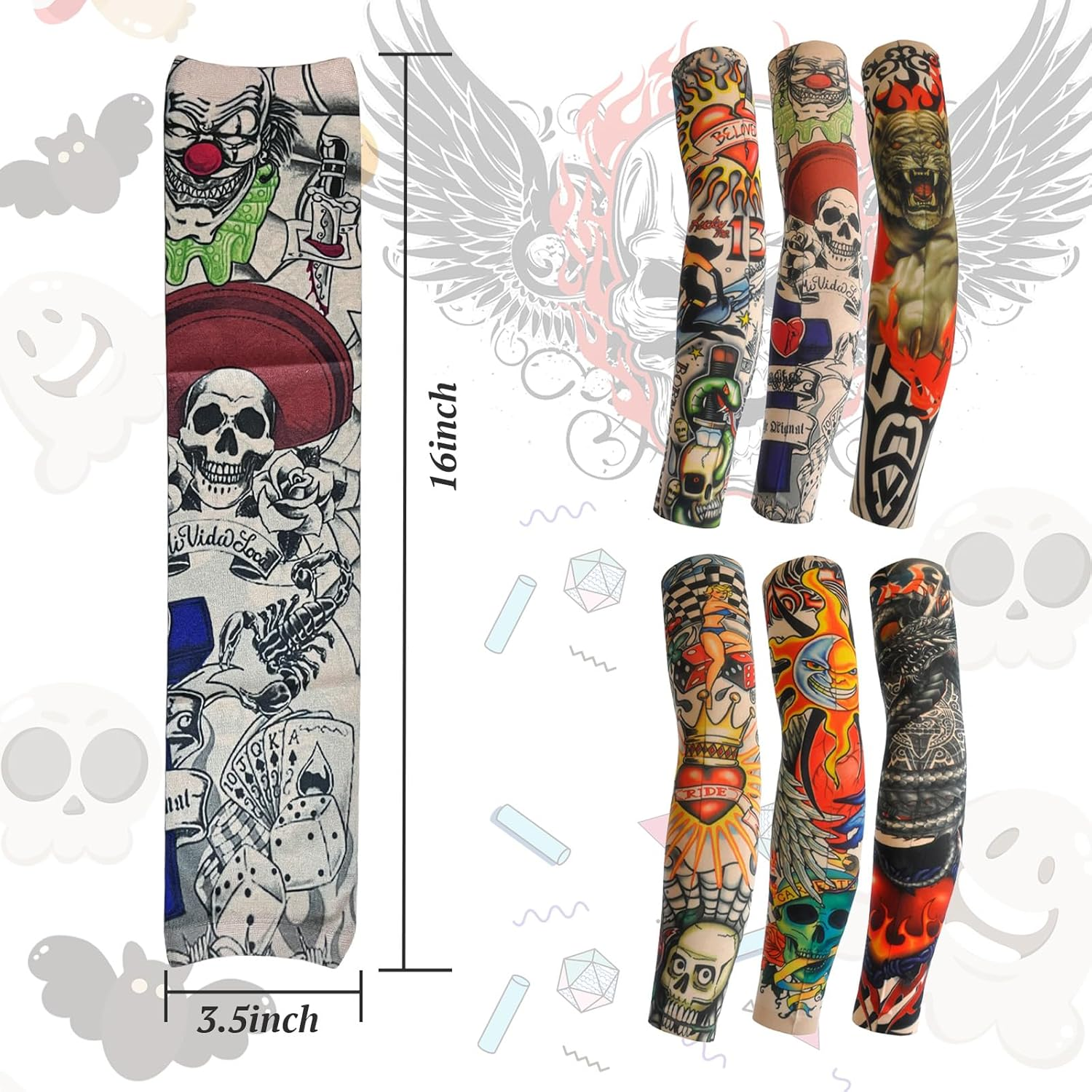 RUIOMII Kids Tattoo Sleeves image number 5