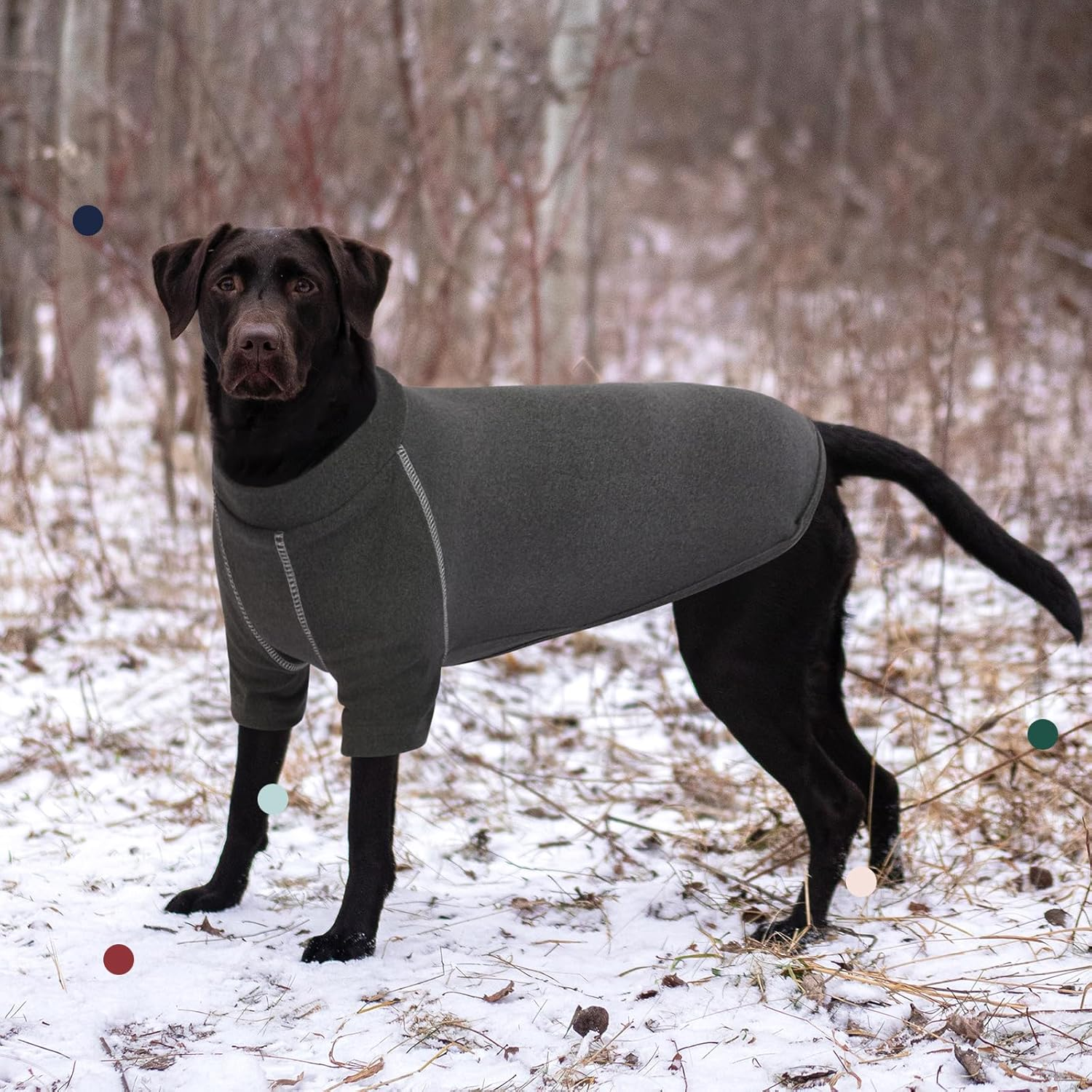 Iecoii Great Dane Sweater,Pet Dog Sweater for Extra Large Size Dogs,Fleece Sweatshirt for Dogs Girl Boy,Warm Dog Winter Sweater for Big Dogs,Stretchy Dog Sweatshirt Dog Cold Weather Coats,Grey,5Xl image number 3